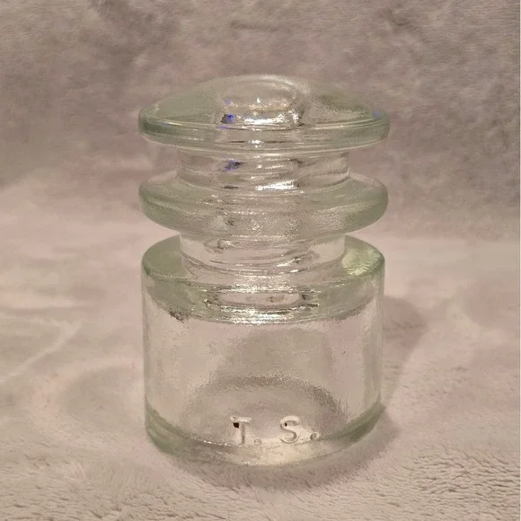 HEMINGRAY 13-62 Vintage Glass Electrical‎ Insulator Clear TS Marked - Picture 3 of 5